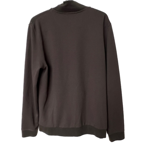 Ted Baker London Sweater Brown Full Zip Cardigan Jacket Men’s Size 5 Contrast Sl - Picture 2 of 9